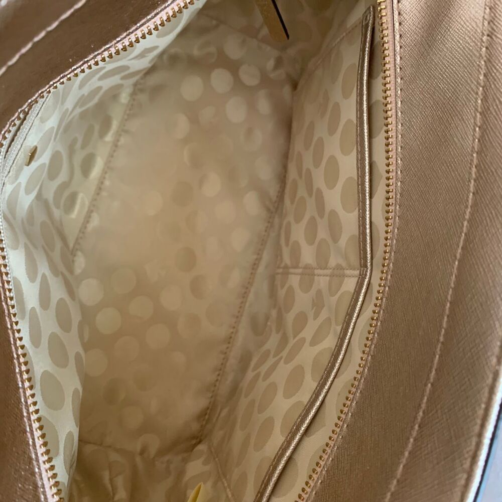 Kate Spade Cedar Street Harmony Gold Leather Tote Shoulder Bag - Picture 7 of 14